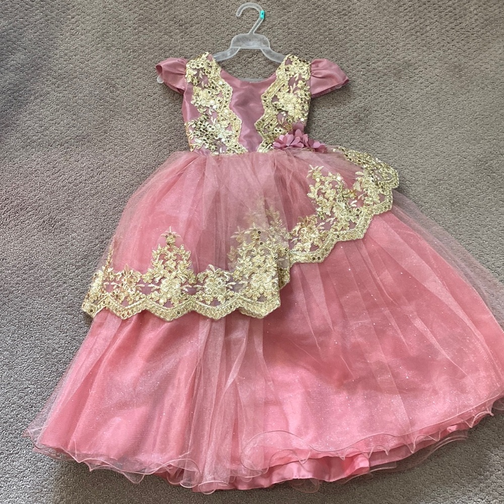 Princess Dress Size 4 Pink and Gold
